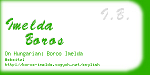 imelda boros business card